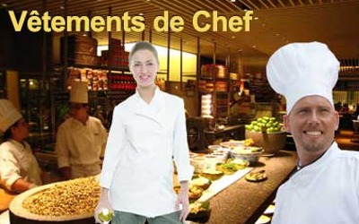 Vêtements de Chef avec votre logo